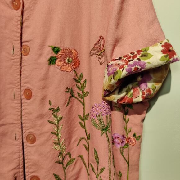 Studio Ease Women's Plus Sz 16W Linen Blend Maxi Dress and Jacket Reversible - Picture 3 of 9